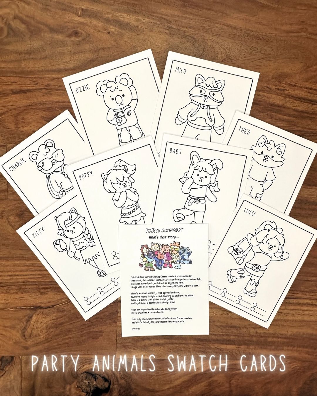 BUNDLE: Party Animals Swatch Cards + Bianyo Mystery Alcohol Marker Set – 6 or 12 Pack Dual Tip Markers
