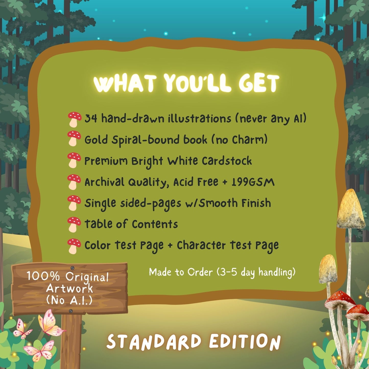 Into Wanderland Coloring Book (Gold Spiral-bound)