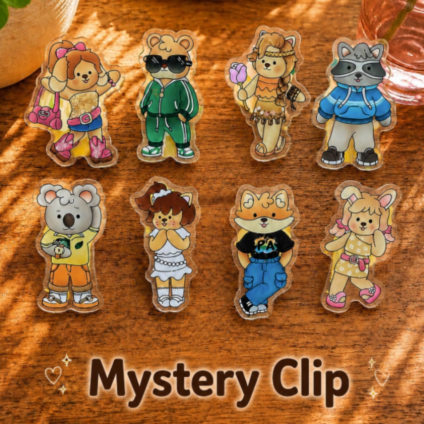 Party Animals Acrylic Character Page Clips