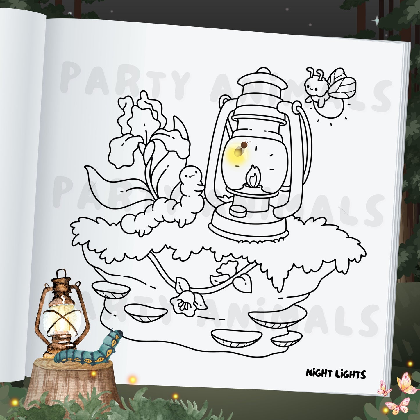 Into Wanderland Coloring Book (Gold Spiral-bound)