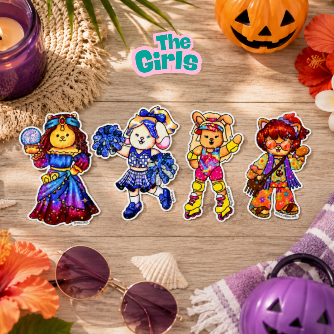 Summerween Artist Sticker Collab and Character Cards Set