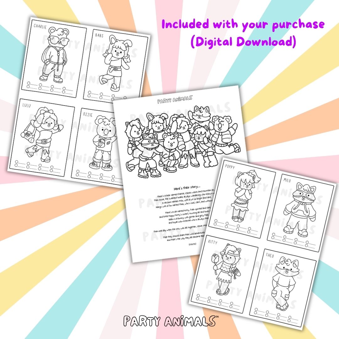 Party Animals Color Swatch Cards (Digital Download)
